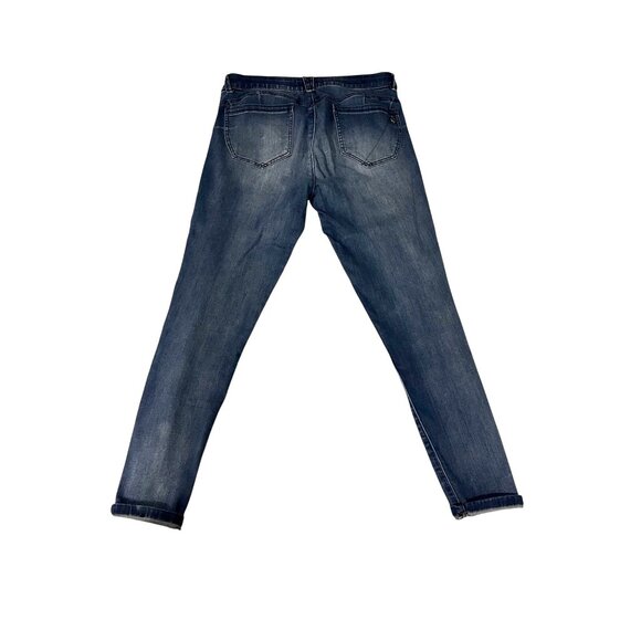 Democracy AbSolution Distressed Slim Straight Jeans Size 12 Blue Denim Womens - Picture 8 of 12